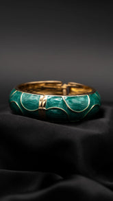 Luna Dark Green Bangle